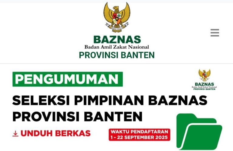 Pendaftaran calon ketua Baznas banten