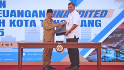 Wali kota Tangerang serahkan LKPD unaudited Tahun Anggaran 2025 ke BPK Perwakilan Provinsi Banten.