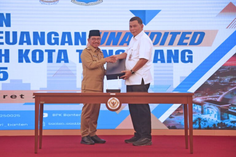 Wali kota Tangerang serahkan LKPD unaudited Tahun Anggaran 2025 ke BPK Perwakilan Provinsi Banten.