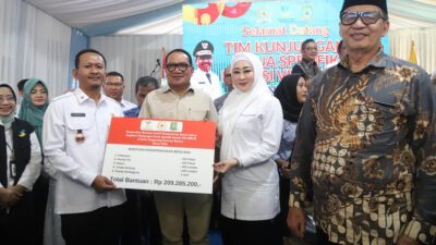 Dinsos kota Tangerang menerima kunjungan DPR ri