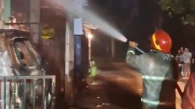 Motor listrik meledak dua rumah di Tangsel Terbakar dan enam orang mengalami luka-luka