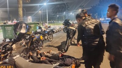 Polres metro Tangerang kota amankan tiga pemuda yang dicurigai akan mencuri sepeda motor