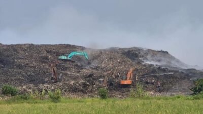 Kebakaran TPA jatiwaringin sudah padam