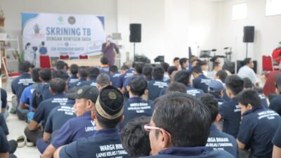 Pelaksanaan Cek Kesehatan Gratis (CKG) dan Skrining Tuberkulosis (TB) bagi warga binaan di Lapas Kelas I Tangerang berakhir