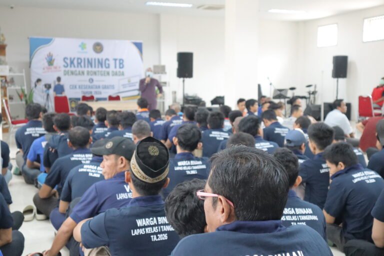 Pelaksanaan Cek Kesehatan Gratis (CKG) dan Skrining Tuberkulosis (TB) bagi warga binaan di Lapas Kelas I Tangerang berakhir