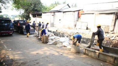 Pembangunan jalan lingkungan dan drainase di kota tangerang, akan ditangani oleh pihak kecamatan