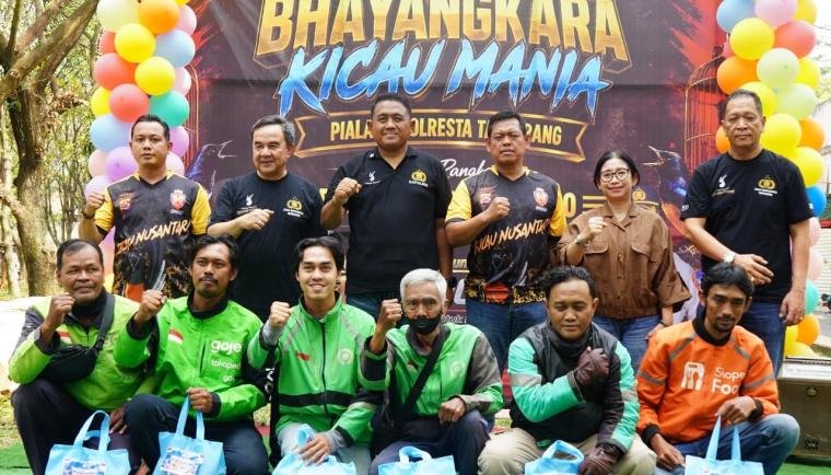 Hari Bhayangkara ke 80, Polresta Tangerang gelar kicau mania bersama masyarakat.