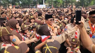 Peringatan hari Pramuka ke 65 di lapangan Ahmad Yani kota tangerang